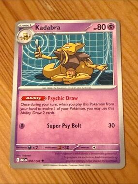 Kadabra Pokémon Trading Card (055/132) - Stage 1